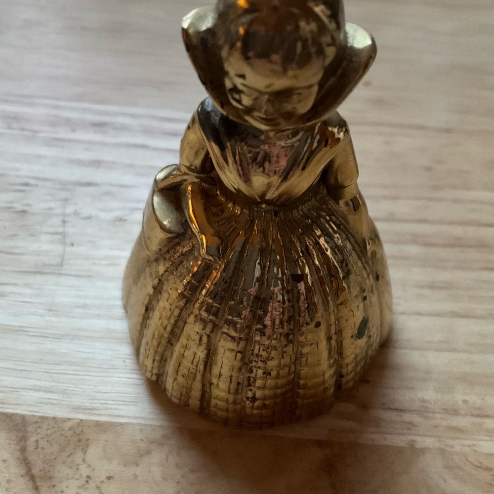 Vintage 1950s brass Dutch girl bell
